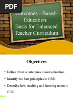 Outcomes - Based-Education: Basis For Enhanced Teacher Curriculum