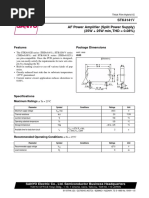STK4141 AF Power Amplifier (Split Power Supply) (25W + 25W Min, THD 0.08%)