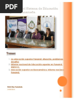 Situacion Del Sistema de Educacion Superior Panamena PDF