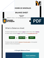 Economía de Minerales: Balance Sheet