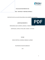 Tercera Entrega Evaluacion de Proyectos