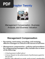 Chapter Twenty: Management Compensation, Business Analysis, and Business Valuation