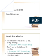 Modal Auxiliaries: Prof. Rinkerman