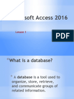 Microsoft Access 2016: Lesson 1