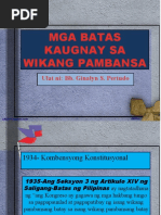 Mga Batas Kaugnay Sa Wikang Pambansa