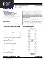 IDT74FST3390 Octal 2:1 Multiplexer Bus Switch: Features