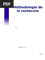 Methodologie de La Recherche