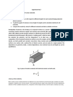 Experiment No.7 Aim: To Determine Resistivity of Various Materials. Objectives