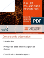 P 31 LES ÉCHANGEURS DE CHALEUR. DECLAYE Sébastien GENDEBIEN Samuel LEMORT Vincent PDF