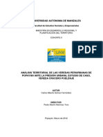 Análisis Territ Veredas Periurbanas Popayán Presión Urbana Crucero Puelenje PDF