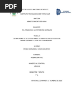 La Importancia de Los Sistemas de Abastecimiento de Agua para El Desarrollo de Las Comunidades