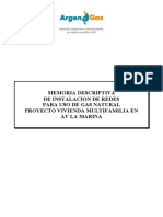 Modelo de Memoria Descriptiva Gas Natural para Multifamiliar