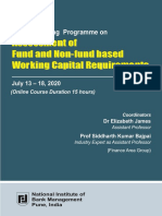 Assessment of Fund and Non-Fund Based Working Capital Requirements