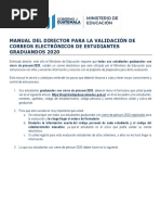 Manual para El Director - Validación de Correos PDF