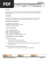 03 Procedure For Control of Non-Conforming Output