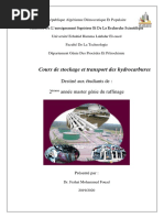 Cours de Stockage Et Transport Des Hydrocarbures 17 Octobre 2019 PDF