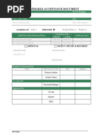 Deliverable Acceptance Document