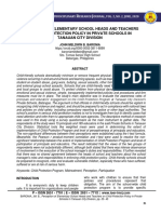 Perception of Elementary School Heads and Teachers On Child Protection Policy in Private Schools in Tanauan