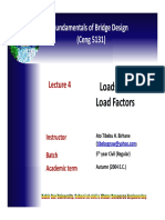 Loads and Load Factors: Fundamentals of Bridge Design (Ceng 5131) (Ceng 5131)