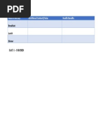 7 Day Nutritional Table