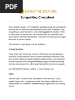 Songwriting Cheatsheet