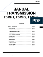 Manual Transmission: F5MR1, F5MR2, F5MR3