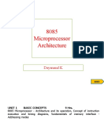 8085 Microprocessor Architecture: Dayanand K