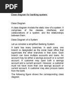 Class and Object Diagram For Banking System