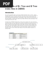 B+ Tree in DBMS