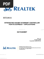 Datasheet: Integrated Gigabit Ethernet Controller For Pci Express™ Applications