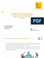 Evaluacion Economica de Proyecto A Nivel de Ficha Tecnica PDF