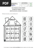 Guía Matemáticas Primero Semana 1 Junio