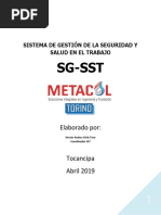 Manual SG-SST Metacol 2019