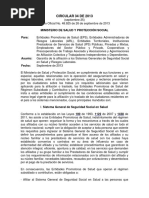 Circular 0034 de 2013