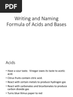 Writing and Naming Formula of Acids and Bases