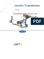 Automotive Transmission: U5AUA11 By. B.HARISH BABU Asst - Prof, Vtu