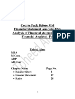 FSA Course Pack Before Mid Balance Sheet PDF