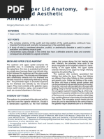 BrowUpper Lid Anatomy Aging and Aesthetic Analysis