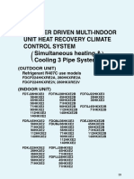 Inverter Driven Multi-Indoor Unit Heat Recovery Climate Control System Simultaneous Heating & Cooling 3 Pipe System