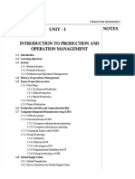 Mba Notes Production and Operation Management 1 PDF