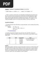 Problem Set 2 Chapter 3: Questions 1-2, Quantitative Problems 1-3, 11, 13, 14