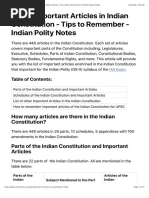 Important Articles in Indian Constitution - How Many Articles in The Indian Constitution? (UPSC Indian Polity)