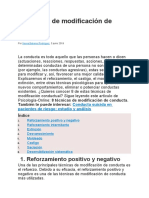 8 Técnicas de Modificación de Conducta