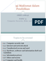 Teknologi Maklumat Dalam Pendidikan: Computer Security, Ethic and Privacy