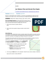 Student Exploration: Distance-Time and Velocity-Time Graphs: Username: Isqscience Password: Dolphins#1