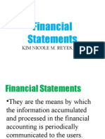 Financial Statements: Kim Nicole M. Reyes, Cpa