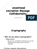 Conventional Encryption Message Confidentiality: Data and Network Security