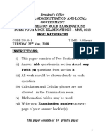 Arusha Mock F4 - 2018 - All Exam PDF