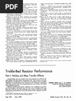 Trickle Bed Reactor Performance