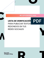 Lista de Verificación RRSS #Copydesdecasa PDF